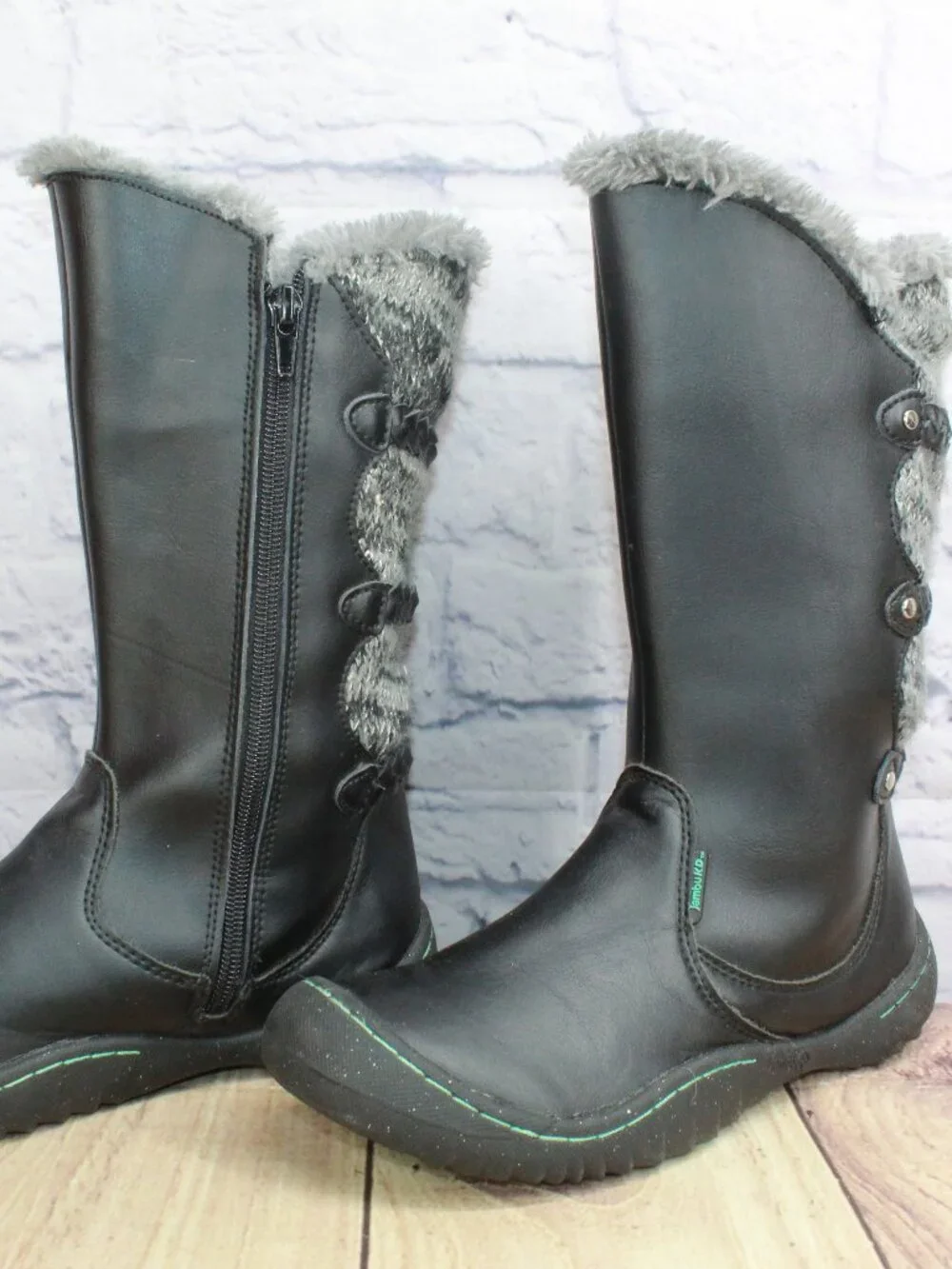 Jambu KD Azami Unisex Kids Black Leather Outdoor Fashion Snow Boot Size 5 M